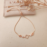 Pulsera Regulable Cuadrados - Colección Acero
